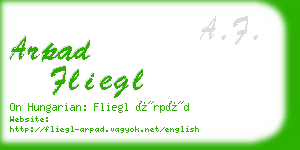 arpad fliegl business card